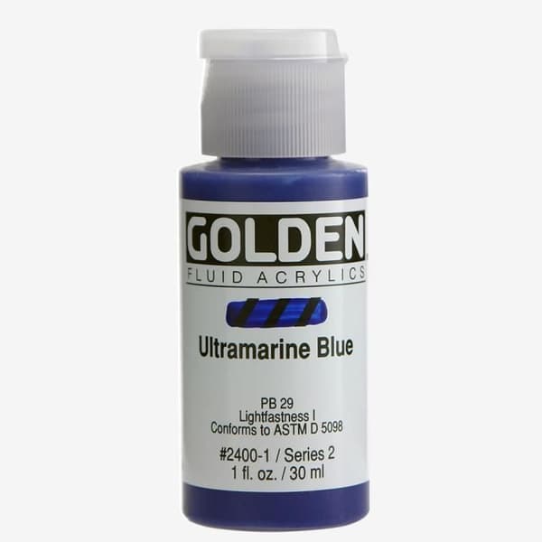 Gyllene: Flytande akrylfärg: 30 ml (1 oz): Ultramarinblå
