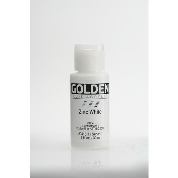 Gyllene: Flytande akrylfärg: 30ml (1oz): Zinkvit