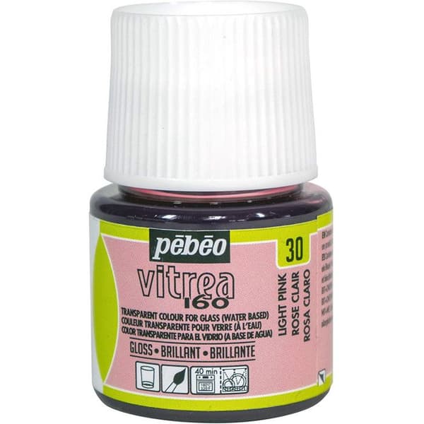 Glaskonst - PEBEO - V160 - 45 ml - Ljusrosa - Blank Effekt