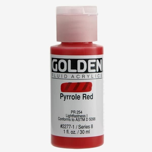 Golden : Flytande akrylfärg : 30ml (1oz) : Pyrrole Red