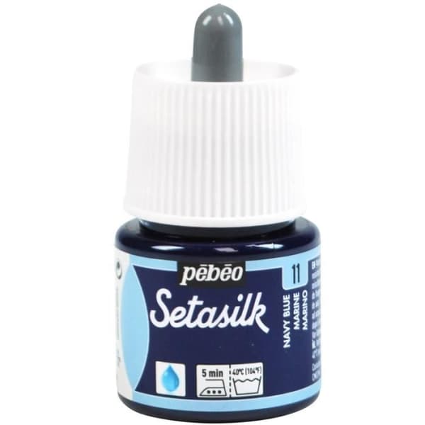 Peinture Pébéo Setasilk - Målarfärg för siden - 45 ml - Flera färger tillgängliga 11 Marin