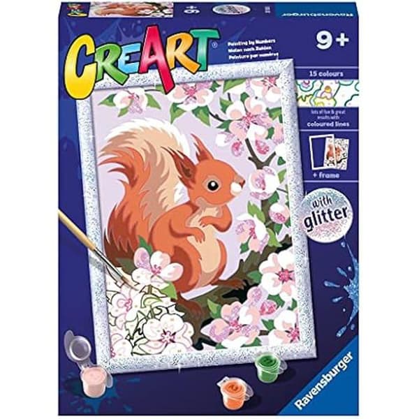Ravensburger Paint and Craft Kit - Ekorrnummer för barn - från 7 år och uppåt