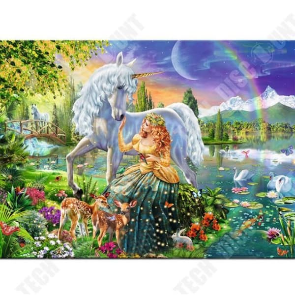 TD® målning Canvastryck Oinramad Fairy Princess Väggkonst-40x50cm