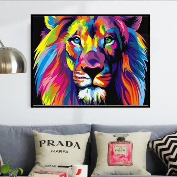 Digital gör-det-själv olja på duk TD® 40x50 cm Line utan ram Tryckt på duk Lämplig för väggkonst i vardagsrummet