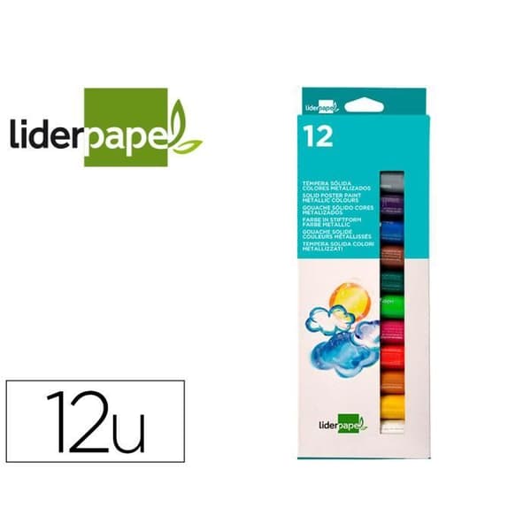 Gouache liderpapel solid stav av 10gr utan lösningsmedel snabb torkning assorterade färger förpackning med 12 enheter