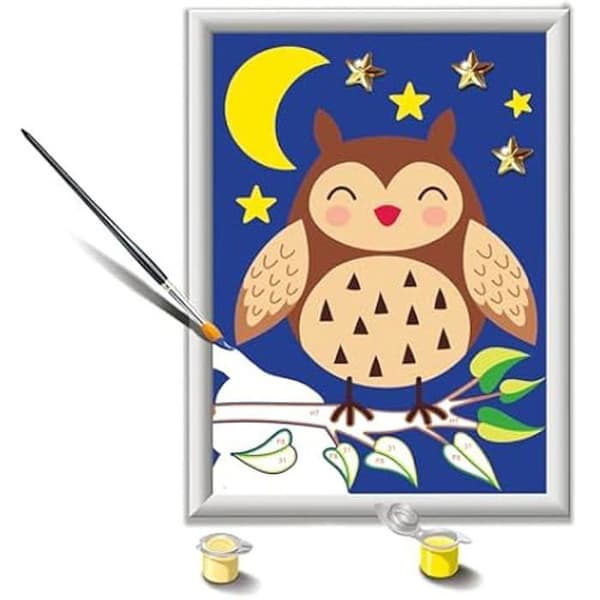 Ravensburger Paint by Numbers Kit - CreArt Series E: Uggla - Flerfärgad - Barn