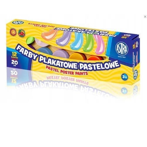 ASTRA poster målar 12 färger 20 ml pastell