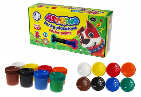Julistemaaleja 8 väriä - 20ml Astrino
