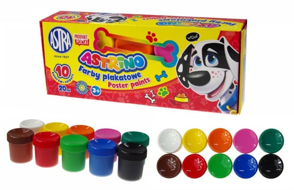 Plakat maler 10 farver - 20ml Astrino
