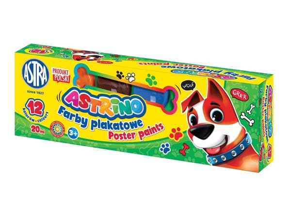 Plakat maler 12 farver - 20ml Astrino