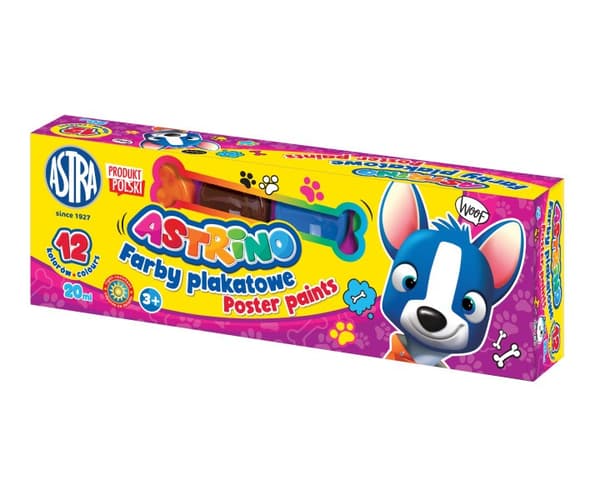 Plakat maler 12 farver - 20ml Astrino