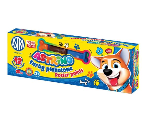 Plakat maler 12 farver - 20ml Astrino