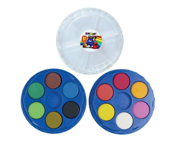 Akvarel maling 12 farver 21mm Fun&Joy 337849