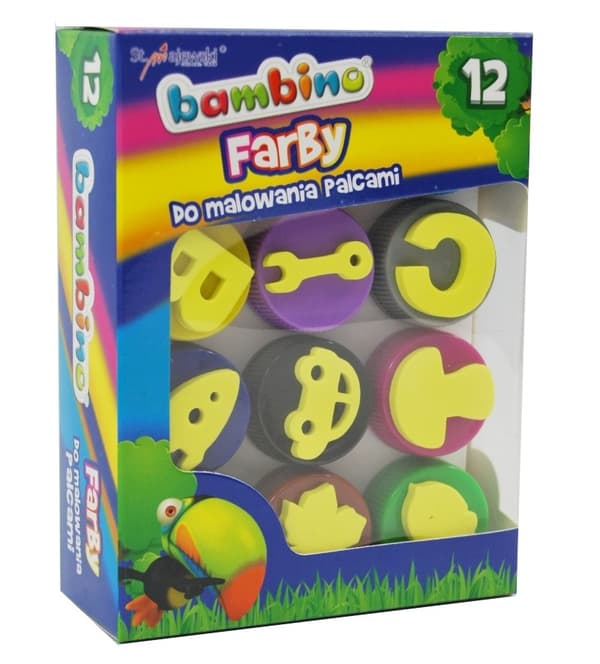 Bambino fingerfärger i 12 färger