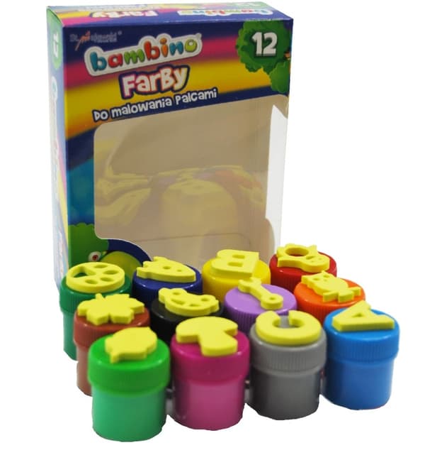 Bambino fingerfärger i 12 färger
