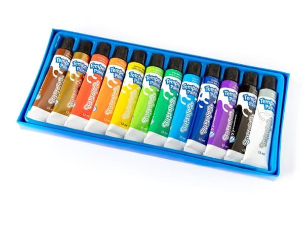 Temperafärger i tuber 12 färger x 12 ml Frozen II Colorino