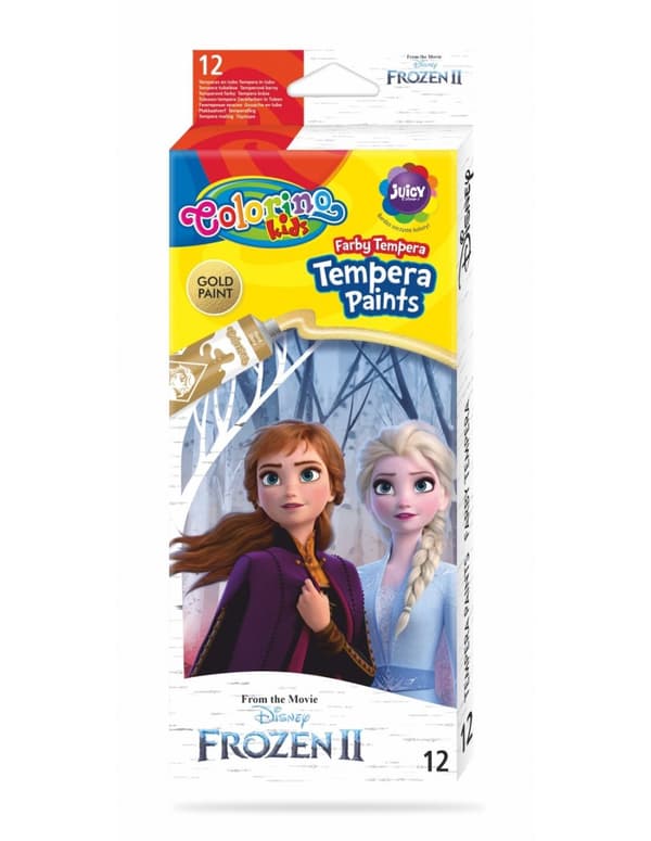 Temperafärger i tuber 12 färger x 12 ml Frozen II Colorino