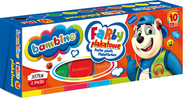 Plakat maler 10 farver Bambino
