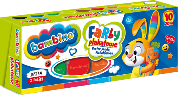 Plakat maler 10 farver Bambino