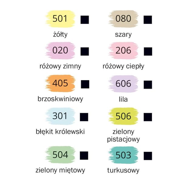 Akrylmaling PASTEL 10 farver x 12 ml Happy Color