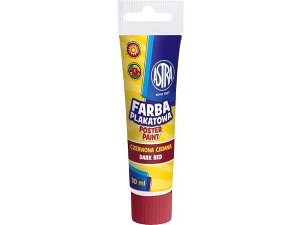 Plakatmalinger i tuber 6 farver x 30 ml Astra