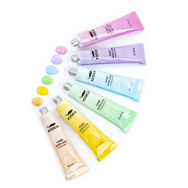 Akryl pastelfarver 12 x 12ml Kidea