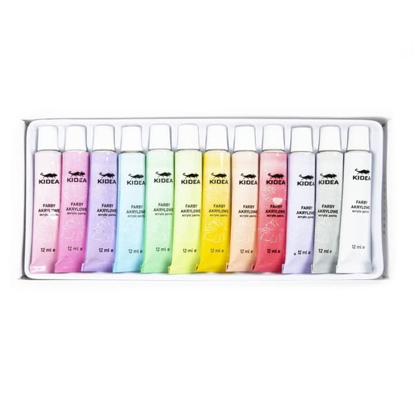 Akryl pastelfarver 12 x 12ml Kidea