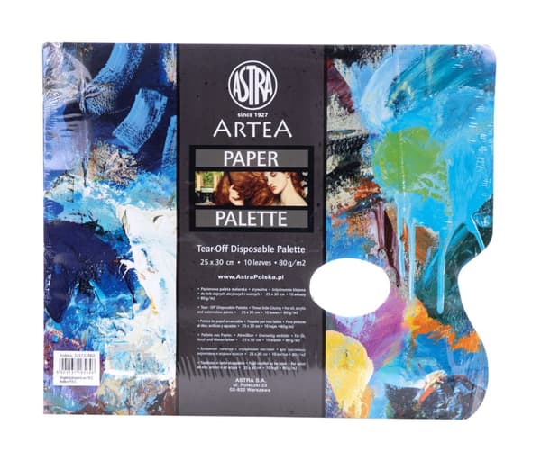 Papirmalerpalet 25x30cm 10 ark 80g Astra