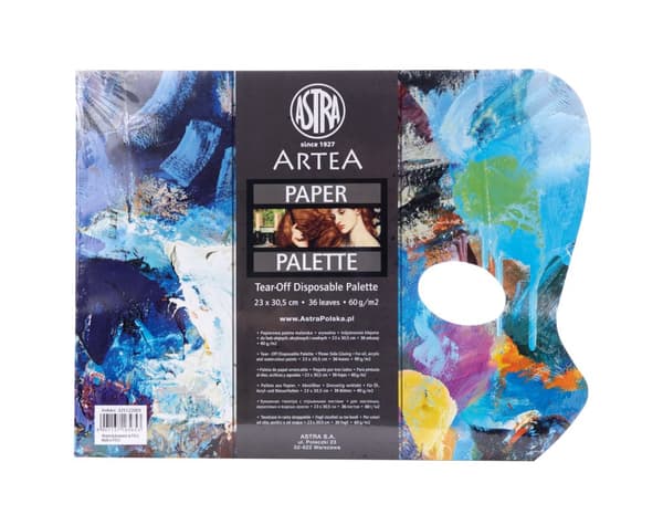 Pappersmålningspalett 23x30,5cm 36 ark 60g Astra
