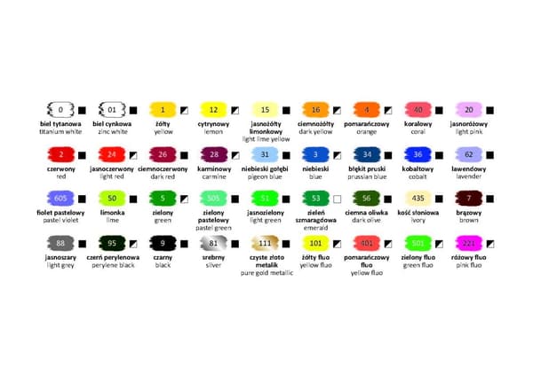 Akrylmaling 36 farver x 12 ml Happy Color