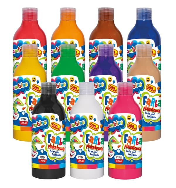 Bambino Poster Paints 500 ml Set med 11 färger