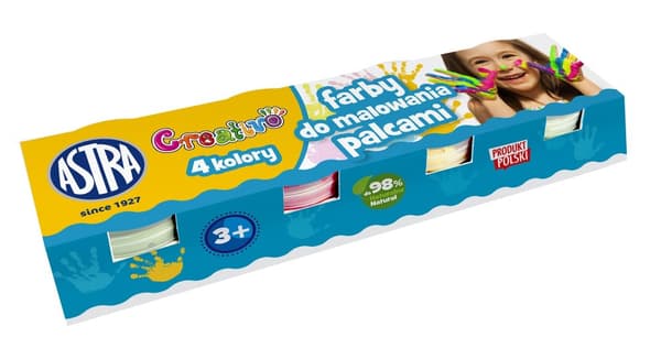 Fingermaling 4 farver x 50ml Astra Creativo