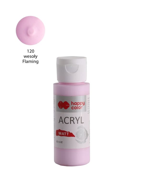 Akrylmalingssæt 5 x 60 ml mat/pastel MIX A Happy Color