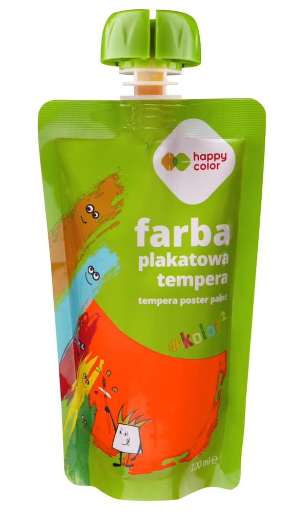 Tempera maling i en pose 100 ml Happy Color neon orange