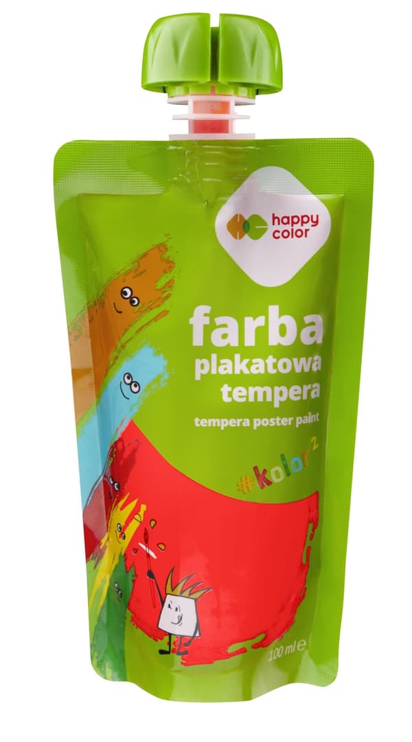 Tempera maling i en pose 100 ml Happy Color rød
