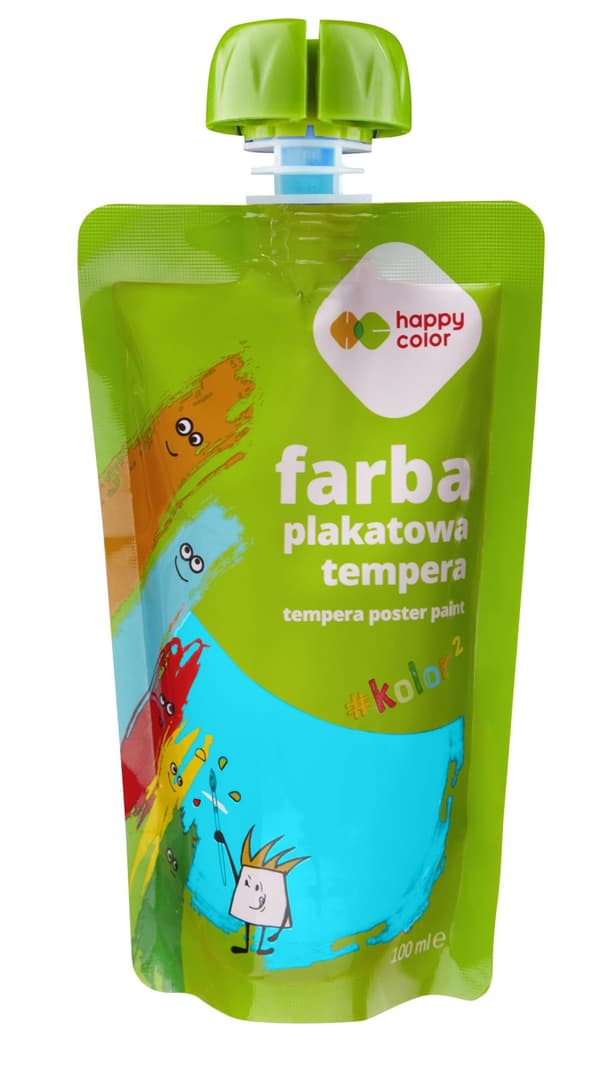 Tempera maling i en pose 100 ml Happy Color turkis