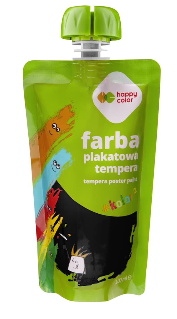 Tempera maling i en pose 100 ml Happy Color sort