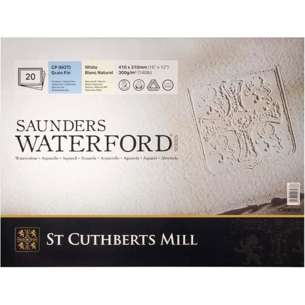 Bloc av akvarellpapper Saunders Waterford 41x31 cm 300gm²