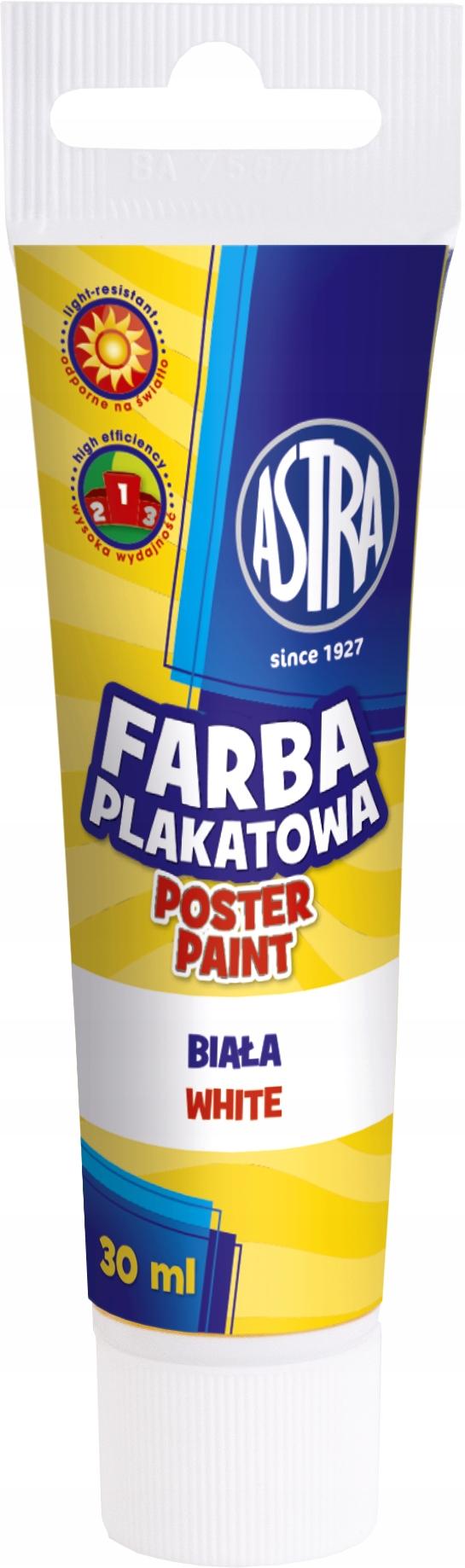 Astra Plakatmaling 30ml Hvid Tube AS83110904