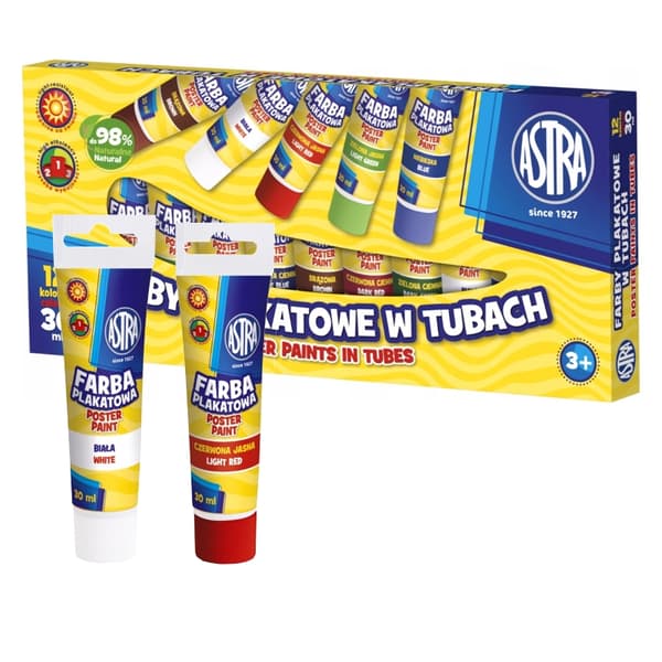 Astra plakat maling 12 farver Astra 30ml tube AS83110901