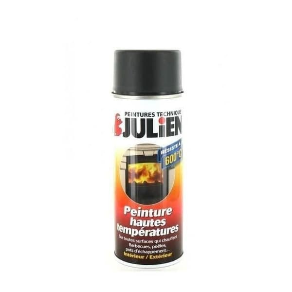 Aerosolfärg Julien höga temperaturer svart 400ml