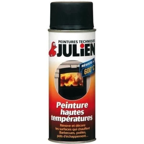 Aerosolfärg Julien höga temperaturer svart 400ml
