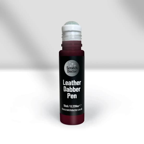 BURGUNDY Leather Dabber 10ml for bags, shoes, purses, car seats, furniture etc