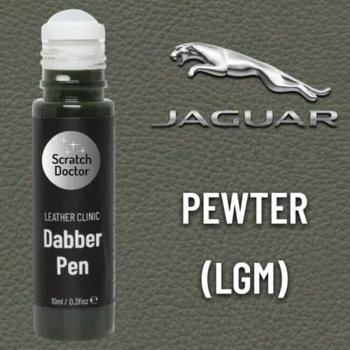 Leather Paint Dabber for JAGUAR PEWTER LGM Repair scratches scuffs quickly
