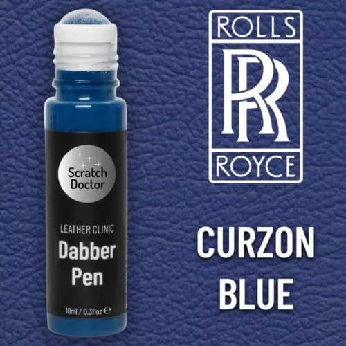 Leather Paint Dabber ROLLS ROYCE CURZON BLUE Repair scratches and scuffs easily