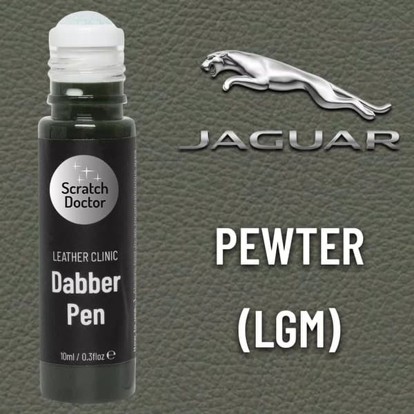 Leather Paint Dabber for JAGUAR PEWTER LGM Repair scratches scuffs quickly