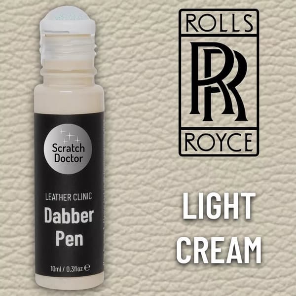 Leather Paint Dabber ROLLS ROYCE LIGHT CREAM Repair scratches and scuffs easily