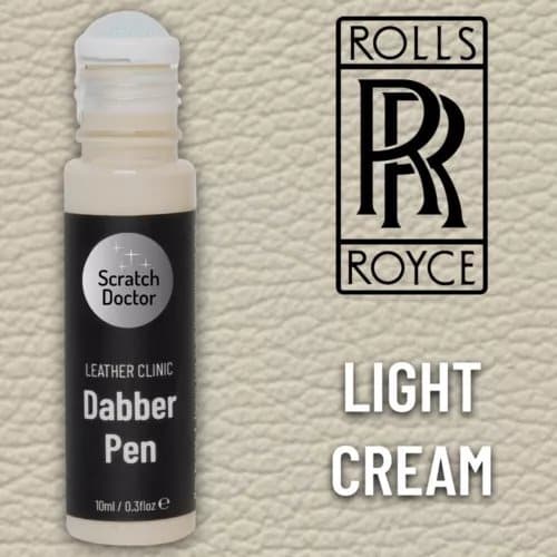 Leather Paint Dabber ROLLS ROYCE LIGHT CREAM Repair scratches and scuffs easily
