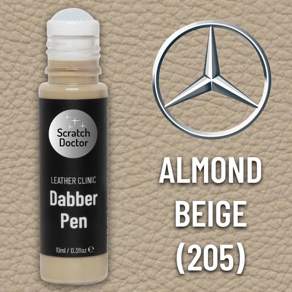 Leather Paint Dabber for MERCEDES ALMOND BEIGE 205 Repair scratches & scuffs