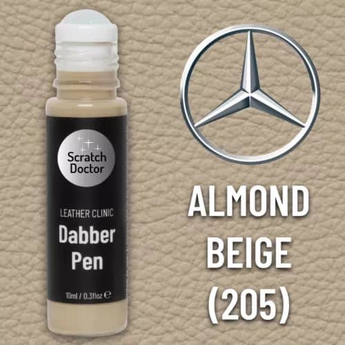 Leather Paint Dabber for MERCEDES ALMOND BEIGE 205 Repair scratches & scuffs